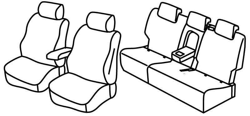 Set coprisedili Superior - Nero/Grigio - su misura per Skoda Kodiaq (04/17>)