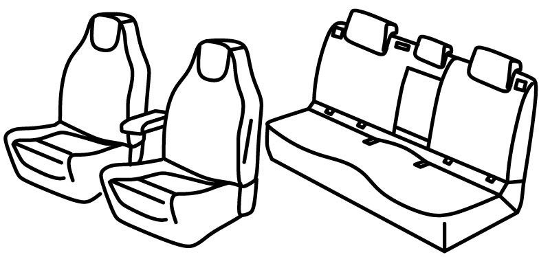 Set coprisedili Superior - Nocciola - su misura per Skoda Octavia 5p (03/13>12/16) RS