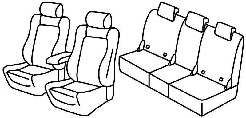 Set coprisedili Superior - Nero/Grigio - su misura per Skoda Karoq (12/17>) Style