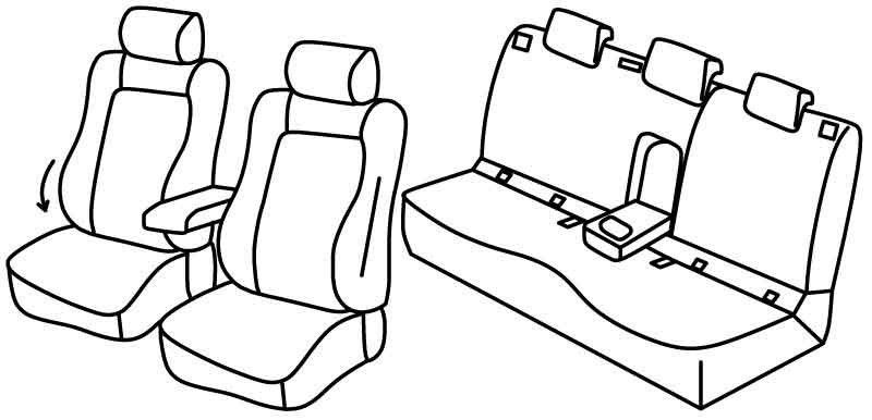 Set coprisedili Superior - Beige - su misura per Skoda Karoq (12/17>)