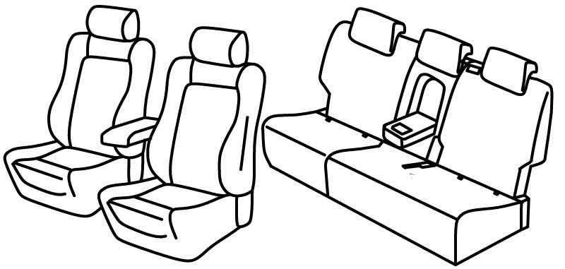 Set coprisedili Superior - Grigio/Nero - su misura per Skoda Kodiaq (04/17>) Scout