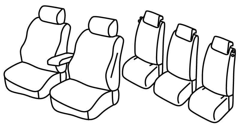 Set coprisedili Superior - Nero/Grigio - su misura per Skoda Yeti (10/09>12/13) Ambition, Experience