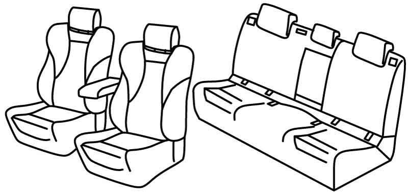 Set coprisedili Superior - Nero/Grigio - su misura per Skoda Enyaq 5p (11/20>) Electric
