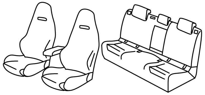 Set coprisedili Superior - Grigio/Nero - su misura per Skoda Enyaq 5p (11/20>) Electric