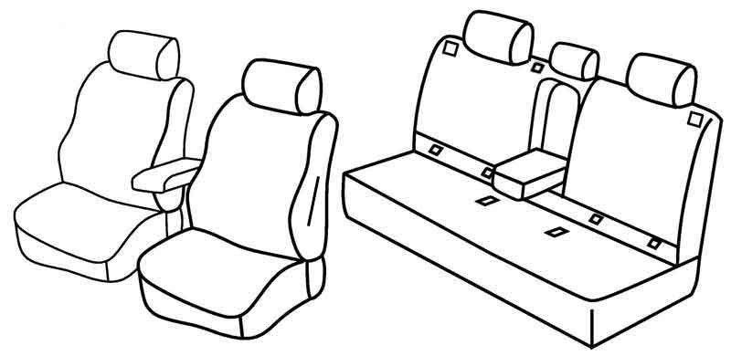 Set coprisedili Superior - Beige - su misura per Subaru Forester (04/08>01/13)