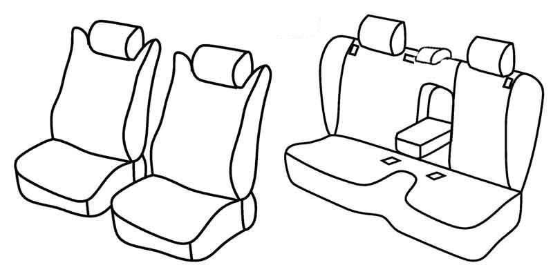Set coprisedili Superior - Nocciola - su misura per Subaru Forester (04/08>01/13)
