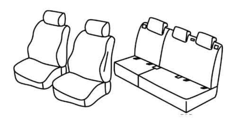 Set coprisedili Superior - Nocciola - su misura per Suzuki Baleno (04/16>08/20)