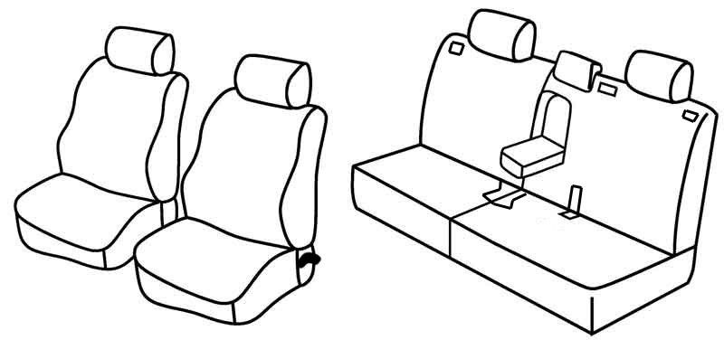 Set coprisedili Superior - Nocciola - su misura per Toyota Land Cruiser 3p (12/02>10/09)
