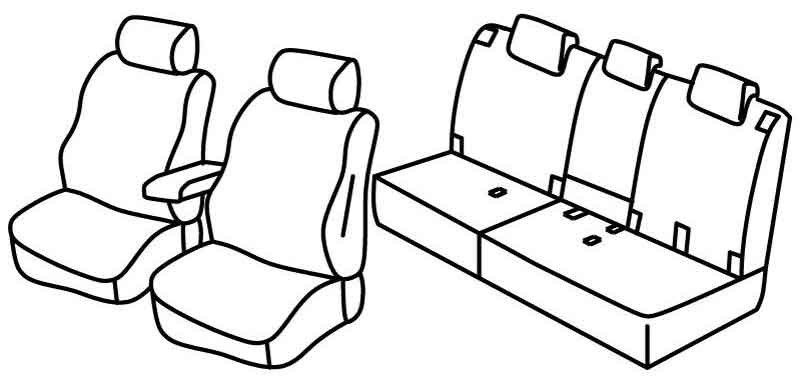 Set coprisedili Superior - Beige - su misura per Toyota Rav4 (02/06>02/13)