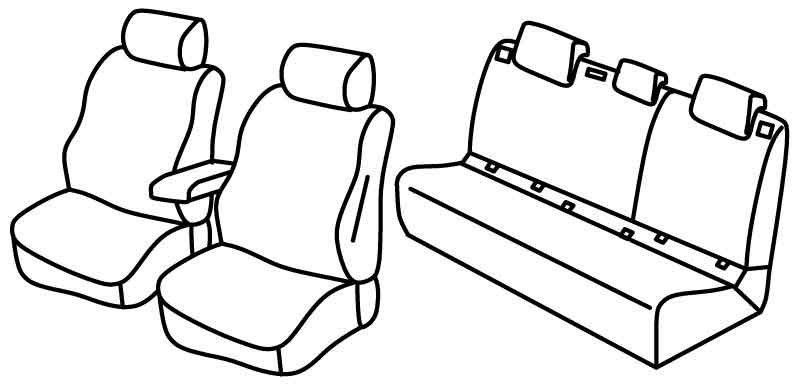 Set coprisedili Superior - Nocciola - su misura per Toyota C-HR (12/16>) Hybrid