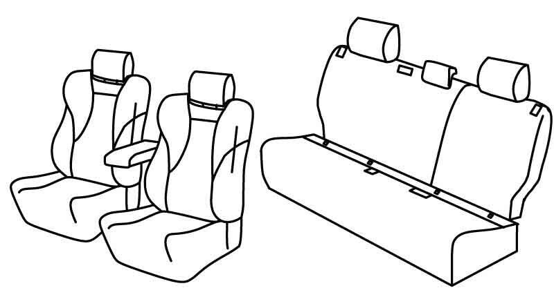 Set coprisedili Superior - Beige - su misura per Toyota Yaris 5p (09/20>) Hybrid