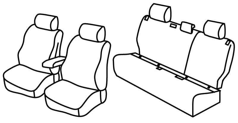 Set coprisedili Superior - Beige - su misura per Toyota Yaris 5p (09/20>)