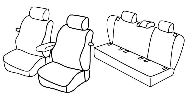 Set coprisedili Superior - Nocciola - su misura per Volkswagen Golf V 3p (11/03>10/08) Trendline