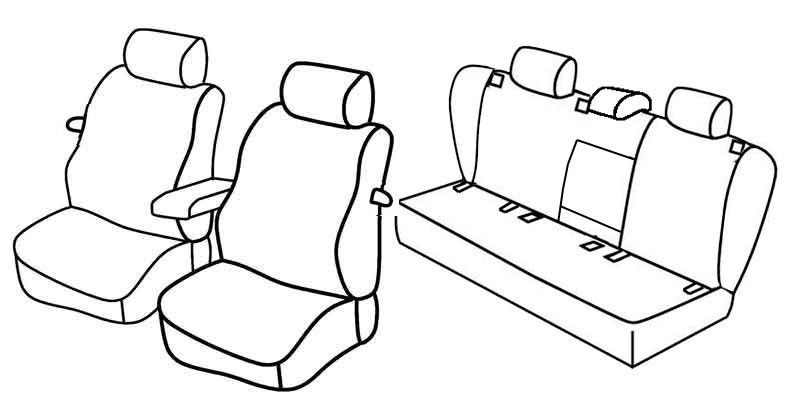 Set coprisedili Superior - Nocciola - su misura per Volkswagen Golf V 3p (11/03>10/08) Trendline