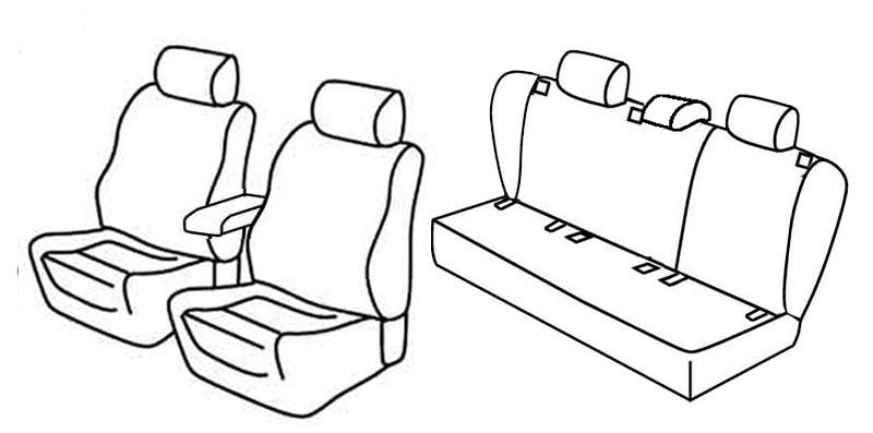 Set coprisedili Superior - Beige - su misura per Volkswagen Golf V 5p (11/03>10/08) Sportline