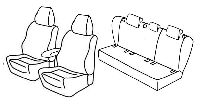 Set coprisedili Superior - Beige - su misura per Volkswagen Golf V 5p (11/03>10/08) Sportline
