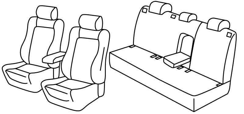 Set coprisedili Superior - Grigio/Nero - su misura per Volkswagen Golf VI 5p (11/08>10/12) Highline