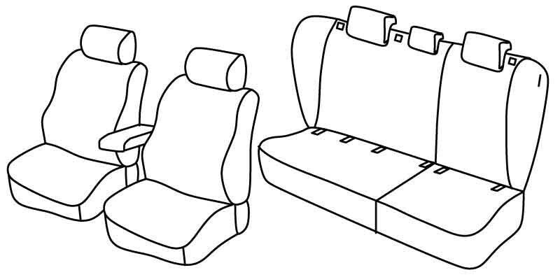Set coprisedili Superior - Beige - su misura per Volkswagen Golf VI Variant (10/09>09/13)
