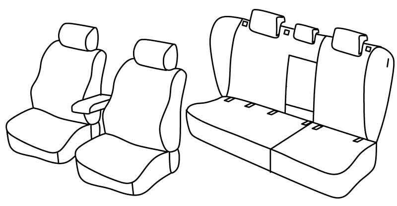 Set coprisedili Superior - Nocciola - su misura per Volkswagen Golf VI Variant (10/09>09/13)