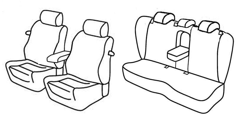 Set coprisedili Superior - Beige - su misura per Volkswagen Passat 4p (03/05>12/10) Sportline