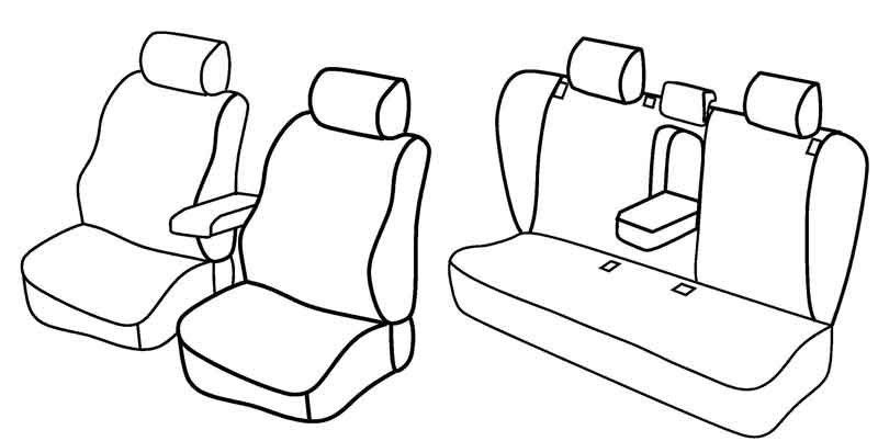 Set coprisedili Superior - Nocciola - su misura per Volkswagen Passat 4p (01/11>10/14) Trendline
