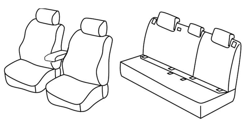 Set coprisedili Superior - Beige - su misura per Volkswagen Passat 4p (12/14>10/20) Trendline