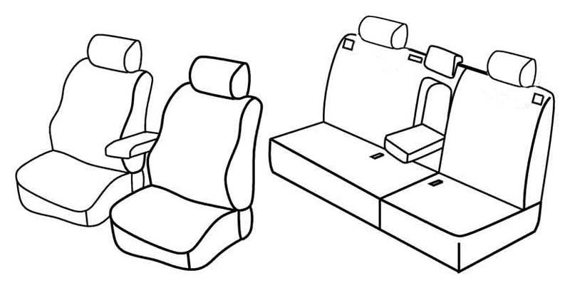 Set coprisedili Superior - Beige - su misura per Volkswagen Touareg (02/07>04/10)
