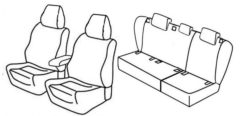 Set coprisedili Superior - Beige - su misura per Volkswagen Golf V Variant (05/07>09/09)