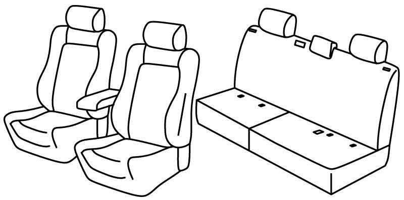 Set coprisedili Superior - Beige - su misura per Volkswagen Amarok 4p (04/11>) Highline, Comfortline