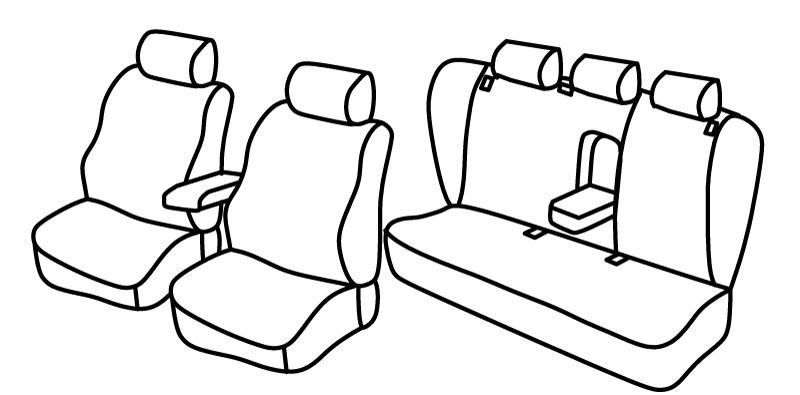 Set coprisedili Superior - Beige - su misura per Volkswagen Passat 4p (10/96>02/05) Dal 2001
