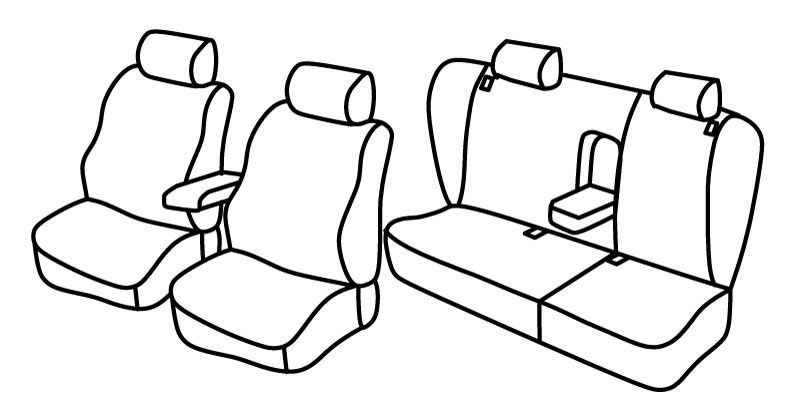 Set coprisedili Superior - Nocciola - su misura per Volkswagen Passat Variant (03/97>08/05) Dal 2001