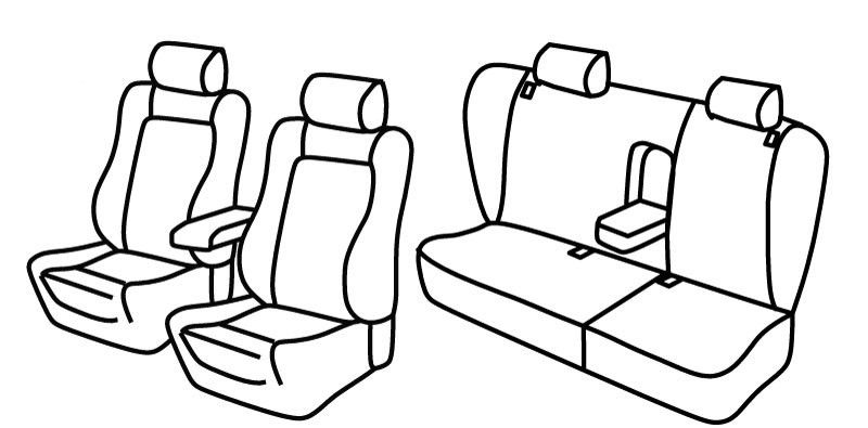 Set coprisedili Superior - Beige - su misura per Volkswagen Passat Variant (03/97>08/05) Dal 2001
