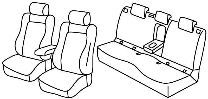Set coprisedili Superior - Grigio/Nero - su misura per Volkswagen Arteon 4p (06/17>01/21) R-Line