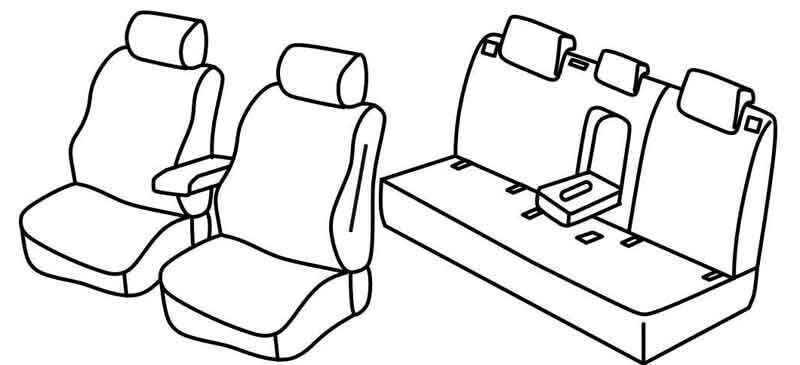 Set coprisedili Superior - Nero/Grigio - su misura per Volkswagen Golf VIII 5p (01/20>) Life