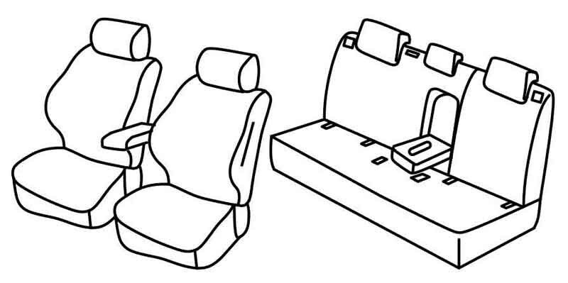 Set coprisedili Superior - Nero/Grigio - su misura per Volkswagen Golf VIII 5p (01/20>) Style
