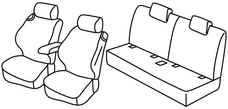 Set coprisedili Superior - Nocciola - su misura per Volkswagen T-Roc (11/17>) R-line - Volkswagen T-Roc Cabriolet (05/20>)