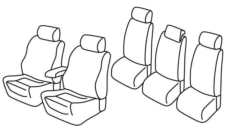 Set coprisedili Superior - Nocciola - su misura per Volkswagen Touran (05/03>07/10) Highline