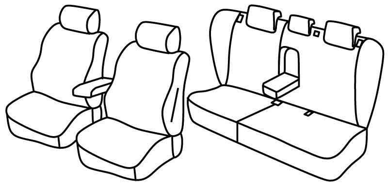 Set coprisedili Superior - Nero/Grigio - su misura per Volvo S40 (01/04>12/12)