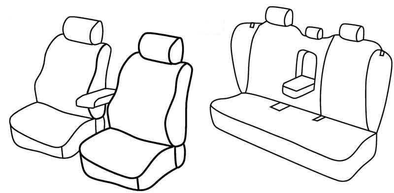 Set coprisedili Superior - Nocciola - su misura per Volvo S80 (05/06>06/16)