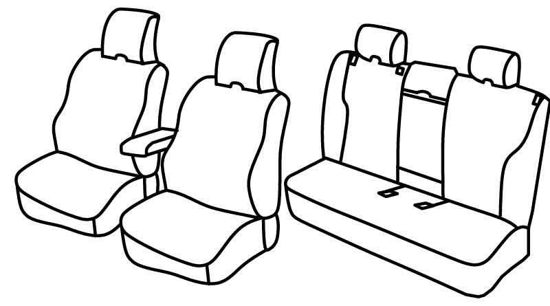 Set coprisedili Superior - Nero/Blu - su misura per Volvo XC60 (11/08>04/17)