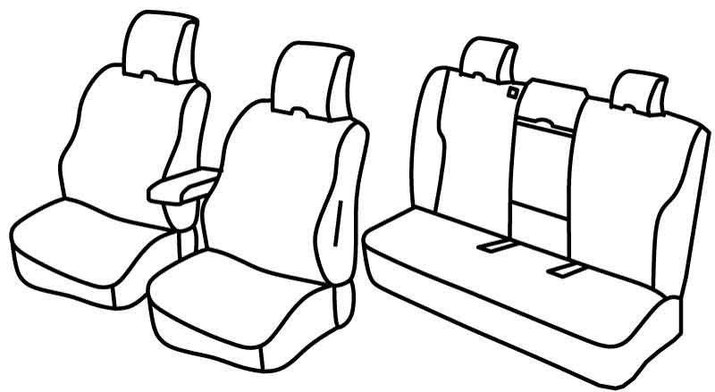 Set coprisedili Superior - Nocciola - su misura per Volvo V60 (11/10>04/13)