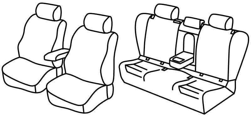Set coprisedili Superior - Nero/Blu - su misura per Volvo XC60 (05/17>)