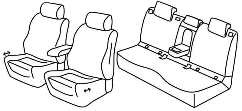 Set coprisedili Superior - Grigio/Nero - su misura per Volvo XC40 (10/17>) R-Design