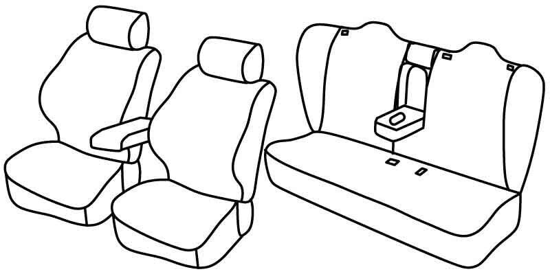 Set coprisedili Superior - Nero/Rosso - su misura per Tesla Model 3 4p (03/19>)