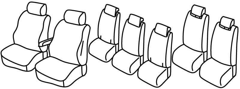 Set coprisedili Superior - Nocciola - su misura per Ford Galaxy (09/06>09/15)  - Ford S-Max (06/06>09/15)