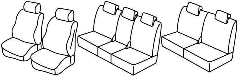 Set coprisedili Superior - Nero/Grigio - su misura per Mazda 5 5p (08/05>10/10)