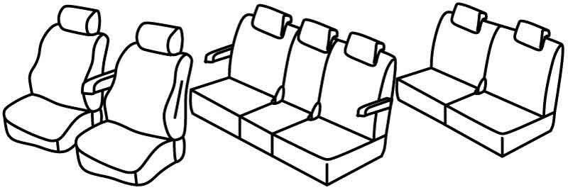 Set coprisedili Superior - Nero/Rosso - su misura per Mazda 5 5p (08/05>10/10)