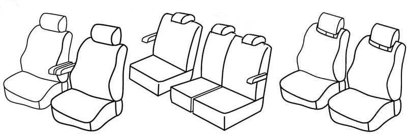 Set coprisedili Superior - Nocciola - su misura per Mazda 5 5p (11/10>10/13)