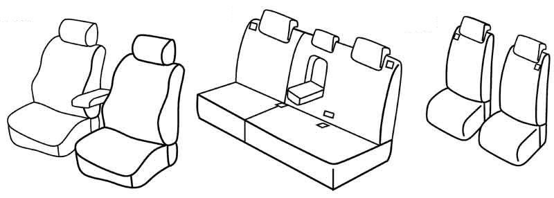 Set coprisedili Superior - Nocciola - su misura per Mitsubishi Outlander (10/12>09/15)