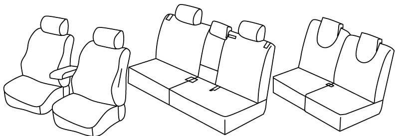Set coprisedili Superior - Nero/Grigio - su misura per Nissan X-Trail (06/14>)